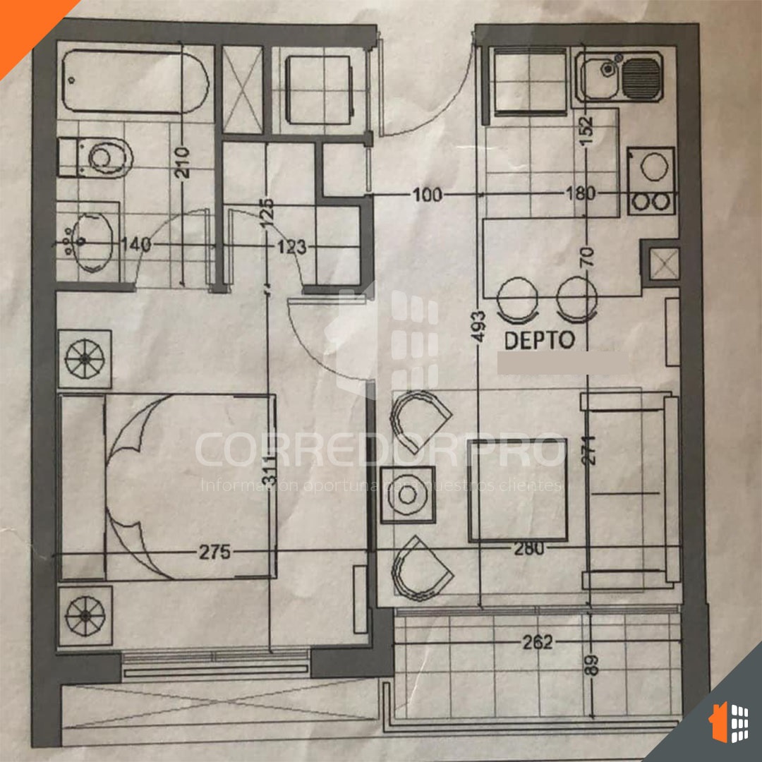 Estación central, Región Metropolitana, 1 Dormitorio Habitaciones, ,1 BañoBathrooms,Departamento,En Venta,2368